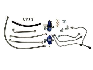 Ford F-250 Fuel Return Kit - Sinister Diesel - Regulated - Blue - `03-`07